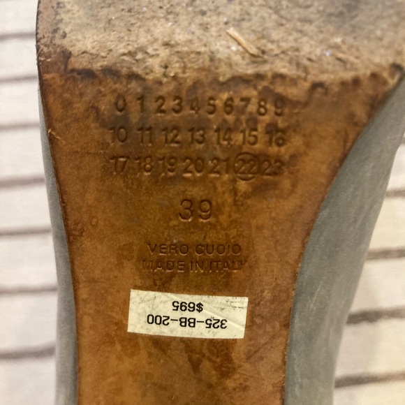 Vero Cuoio Grey Block Leather Heel - Picture 3 of 3